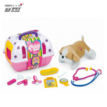 DWI Dowellin Funny Vet Play Set Kids Pretend Play Dog Toys Medical Pet Toys Dog